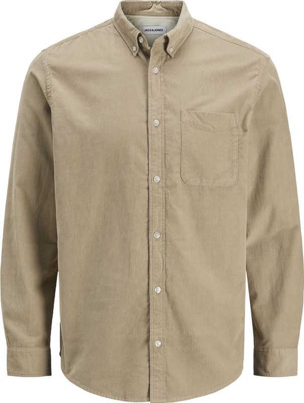 Jack & Jones - JJECLASSIC CORD SHIRT - Overhemd - Grijs - Regular Fit