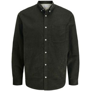 Jack & Jones - JJECLASSIC CORD SHIRT - Overhemd - Groen - Regular Fit