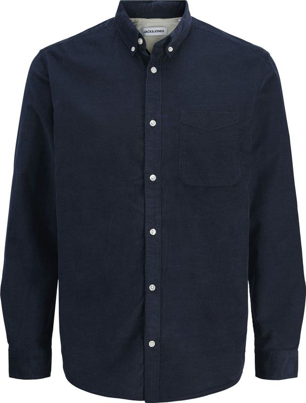 Jack & Jones - JJECLASSIC CORD SHIRT - Overhemd - Blauw - Regular Fit