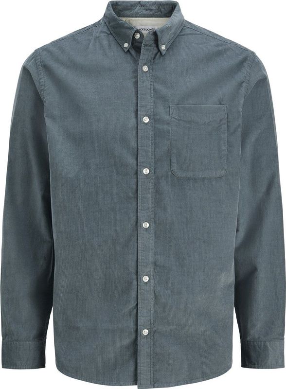 Jack & Jones - JJECLASSIC CORD SHIRT - Overhemd - Grijs - Regular Fit