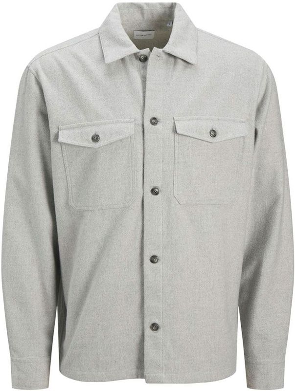 Jack & Jones - Jjeperfect Melange Overshirt - Dark Grey Melange - Overhemd