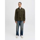 Jack & Jones - Jjeperfect Melange Overshirt - Dark Grey Melange - Overhemd