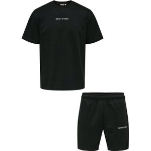 ONLY & SONS - ONSLIAM RLX TEE REG SHORT SET - Heren T-shirt - Zwart - White Logo