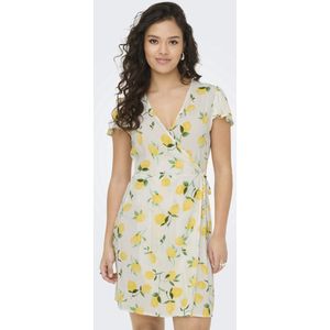 JDY - JDYSEZEN LIFE WRAP DRESS - Dames - Mini Jurk - Zwart - Geweven Stof