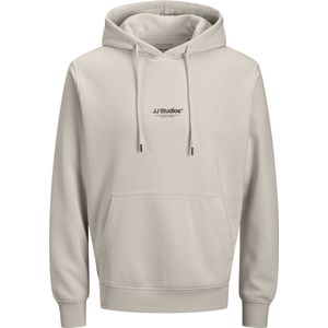 Hoodie - Geborsteld - Lichtgrijs - 80% Biologisch Katoen, 20% Gerecycled Polyester