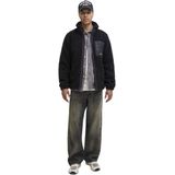 Jack & Jones - JJESOHO TEDDY JACKET - Heren Jas - Zwart - Regular Fit