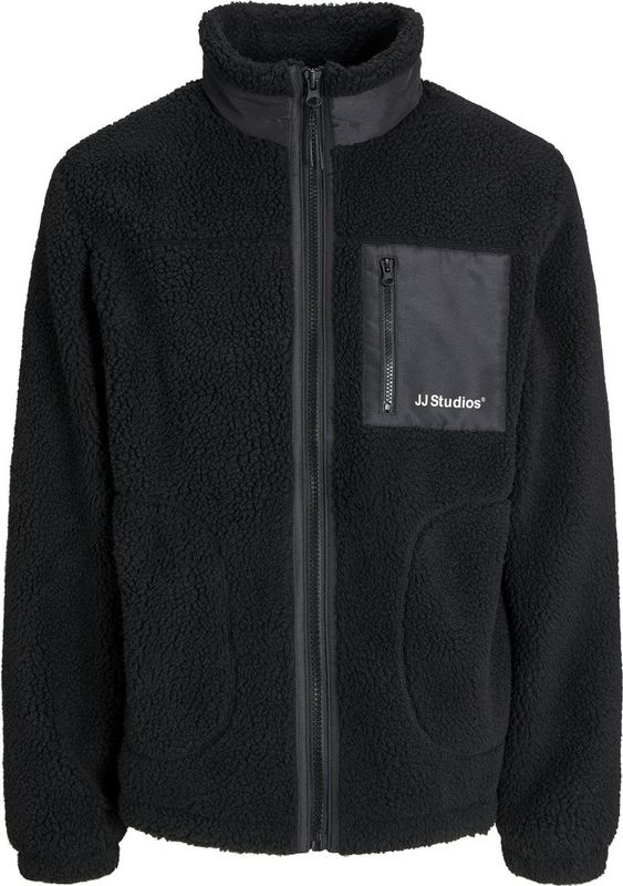 Jack & Jones - JJESOHO TEDDY JACKET - Heren Jas - Zwart - Regular Fit