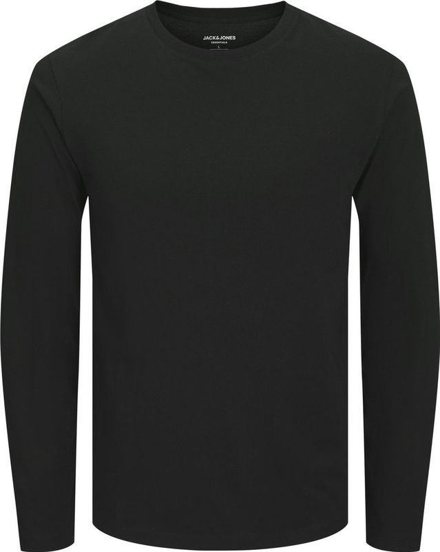 Jack & Jones - JJEORGANIC BASIC TEE LS O-NECK NOOS - T-shirt - Zwart - Lange Mouwen