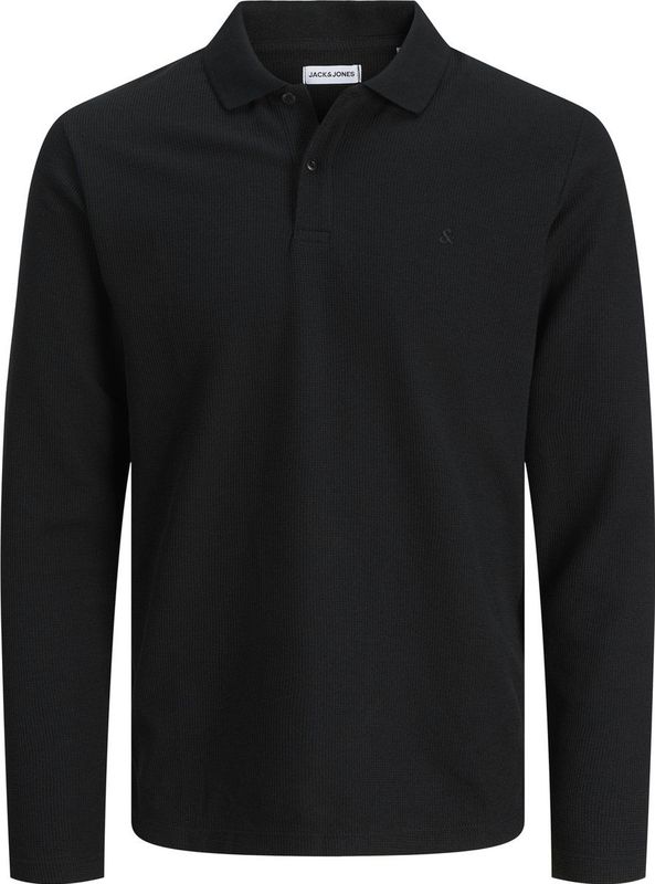 Polo - Wit - Jersey - Lange Mouwen - Regular Fit - 58% Polyester - 40% Katoen