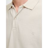 Polo - Lichtgrijs - Jersey - Lange Mouwen - Regular Fit