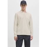 Polo - Lichtgrijs - Jersey - Lange Mouwen - Regular Fit