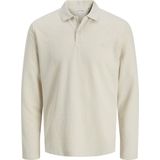 Polo - Lichtgrijs - Jersey - Lange Mouwen - Regular Fit