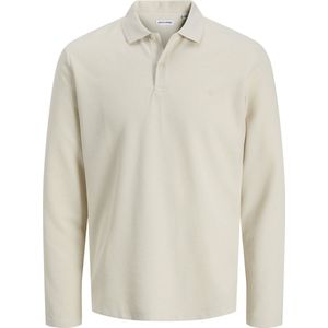 Polo - Lichtgrijs - Jersey - Lange Mouwen - Regular Fit