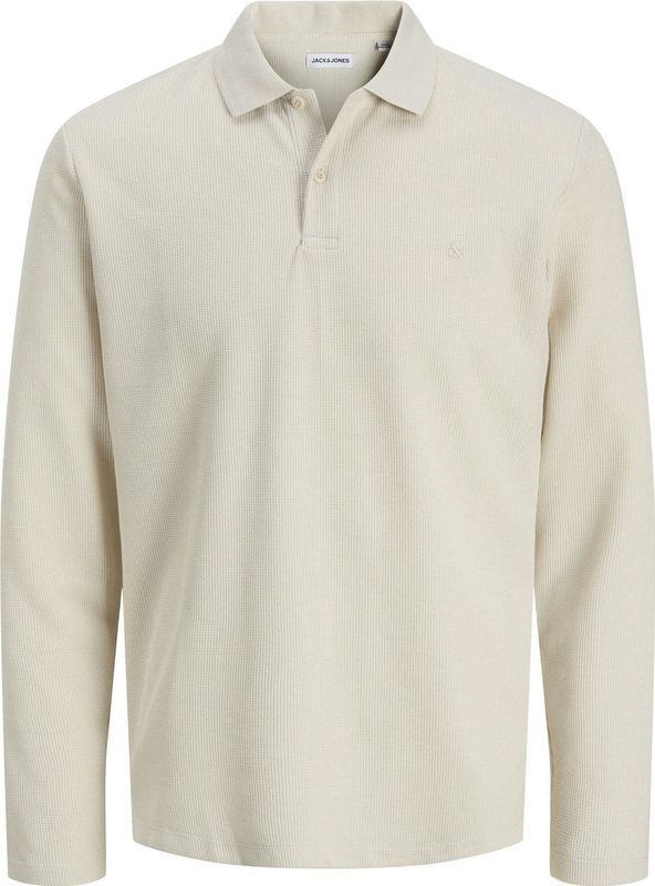 Polo - Lichtgrijs - Jersey - Lange Mouwen - Regular Fit