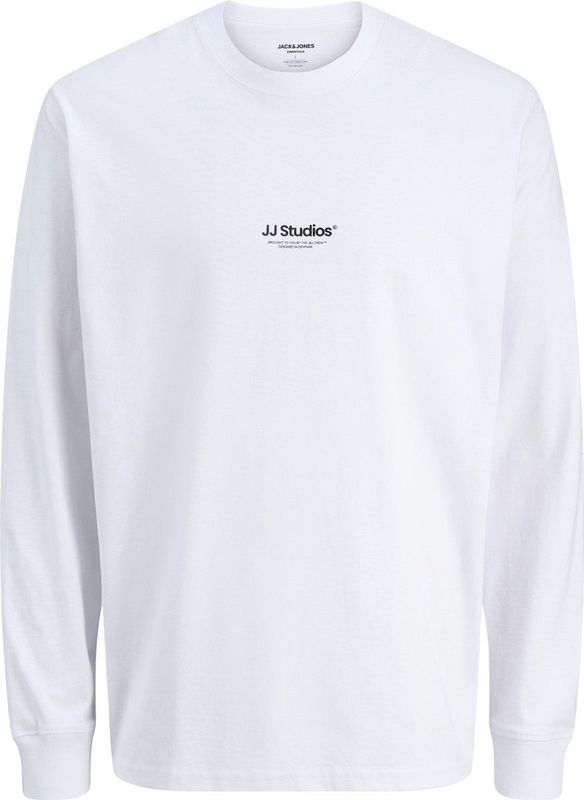 Jack & Jones - JJESOHO TEE LS CREW NECK NOOS - Shirt - Wit - Lange Mouwen