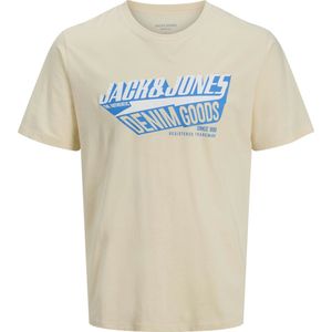 JACK & JONES - T-shirt - Beige - Katoen - Ronde Hals