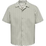 Overhemd - Resort Kraag - Korte Mouwen - Regular Fit - Katoen