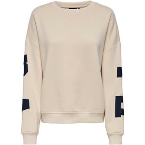 Only Trui Onlsweat Back/sleeve Print Swt 15356793 Birch/night Sky Dames Maat - XS
