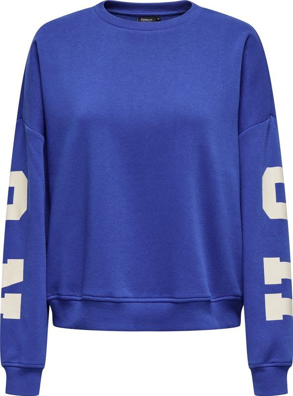 Only Trui Onlsweat Back/sleeve Print Swt 15356793 Surf The Web/birch Hous Dames Maat - XS