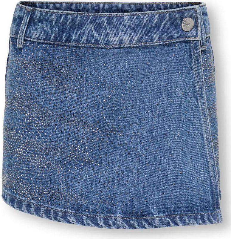 ONLY - KIDS ONLY GIRL - Spijkerrok - Medium Blauw Denim - Met Strass-steentjes