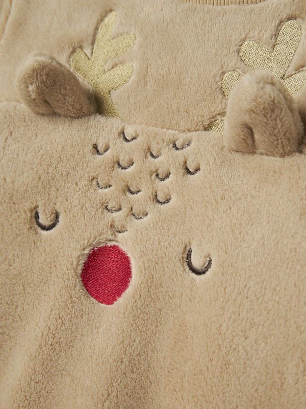 Sweatshirt - Fluweel - Kerst - Lange Mouwen - Ronde Hals - Relaxed Fit