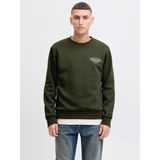 JACK&JONES - JJMAKOTO - Sweatshirt - Zwart - Ronde Hals - Lange Mouwen