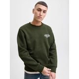 JACK&JONES - JJMAKOTO - Sweatshirt - Zwart - Ronde Hals - Lange Mouwen