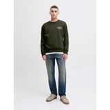 JACK&JONES - JJMAKOTO - Sweatshirt - Zwart - Ronde Hals - Lange Mouwen