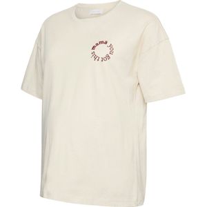 MAMALICIOUS - MLFERIDA MAMA - T-shirt - Lichtbeige - Donkerrood