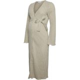 Mlfelizia - Zwangerschapsjurk - Midi-lengte - V-Hals - Lange Mouwen - Bodycon Fit