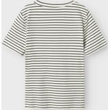 LMTD - Shirt - Grijs/Wit - Gestreept - Katoen - Kwartmouw