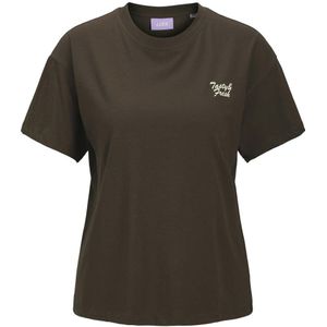 JJXX - T-shirt - Donkerbruin - Katoen