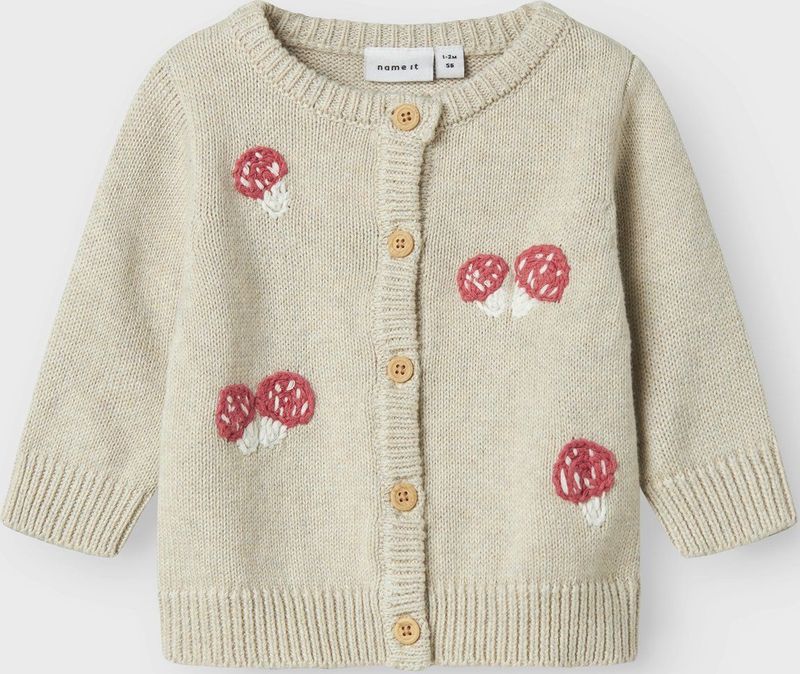 NAME IT Dames NbfLine Ls Knit Card, Peyote Melange, 56