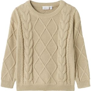 Gebreide Trui - Kabelpatroon - Lange Mouwen - Ronde Hals