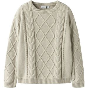 Gebreide Trui - Kabelpatroon - Lange Mouwen - Ronde Hals