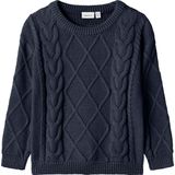 Gebreide Trui - Kabelpatroon - Lange Mouwen - Ronde Hals