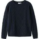 Gebreide Trui - Kabelpatroon - Lange Mouwen - Ronde Hals