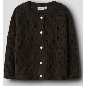 Gebreide Cardigan - Pointelle - Geometrisch Patroon - Lange Mouwen