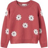 Gebreide Trui - Ronde Hals - Lange Mouwen - Geribde Manchetten - Jacquard