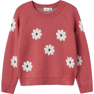 Gebreide Trui - Ronde Hals - Lange Mouwen - Geribde Manchetten - Jacquard