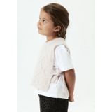 Gebreid Gilet - Mouwloos - Ronde Hals - Vast Katoenen Koord 13 cm