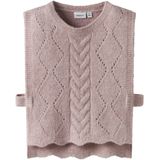 Gebreid Gilet - Mouwloos - Ronde Hals - Vast Katoenen Koord 13 cm