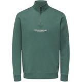 Only & Sons - Onsceres Printet - Trui - Mallard Green - Regular Fit - Half Zip