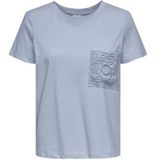 JDY - JDYSELMA - T-shirt - Korte Mouwen - Regular Fit - Kanten Detail