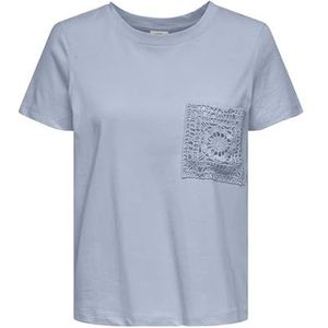 JDY - JDYSELMA - T-shirt - Korte Mouwen - Regular Fit - Kanten Detail