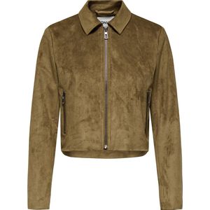 Only - Damesjack in Leerlook met Fly-Away-Kraag - Model 'Tulip'