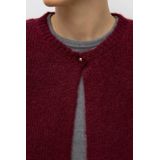 Awsilja - Gebreid Vest - O-hals - Korte Mouwen - Knoopsluiting - Regular Fit