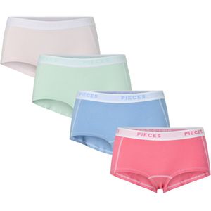 PIECES - Broekje - Lichtblauw Lichtgroen Pink Rosa - 4 Pack - Jersey