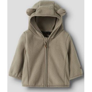 Name It Fleece Jas - NbnMeeko - Timber Wolf m. Oren - Name It - 68 - Fleece Jassen