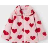 Name It - NmfMindy - Kunstbont Jas - Ruikertje met Harten - Winterjassen